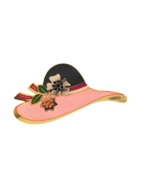 Susan Caplan Vintage 1980s hat brooch Pink PN025013