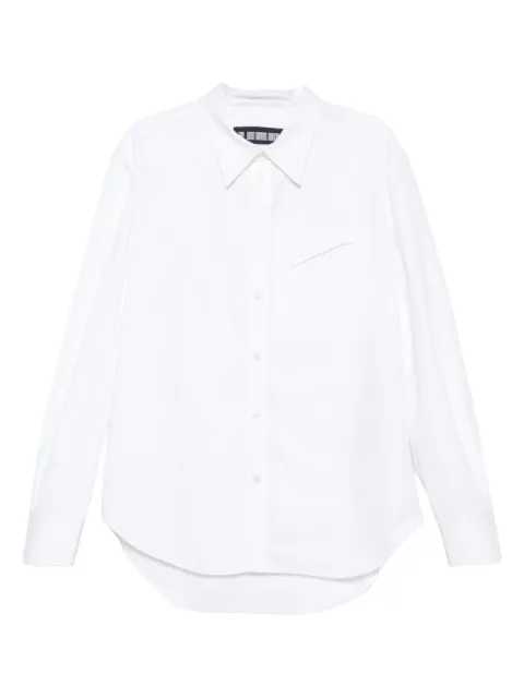 LGN LOUIS GABRIEL NOUCHI slit-pocket poplin shirt White 0571T717