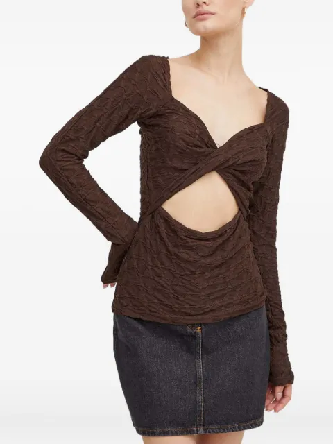 Résumé long-sleeve twisted top Brown 18741032