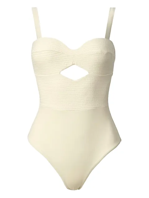 SOFIA ERHAN Petra keyhole-detail swimsuit White PETRAONEPIECE