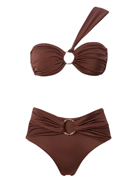 SOFIA ERHAN Hera ring-detail bikini Brown HERASET