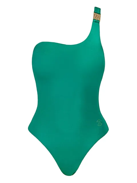 SOFIA ERHAN one-shoulder swimsuit Green ROSEONEPIECE