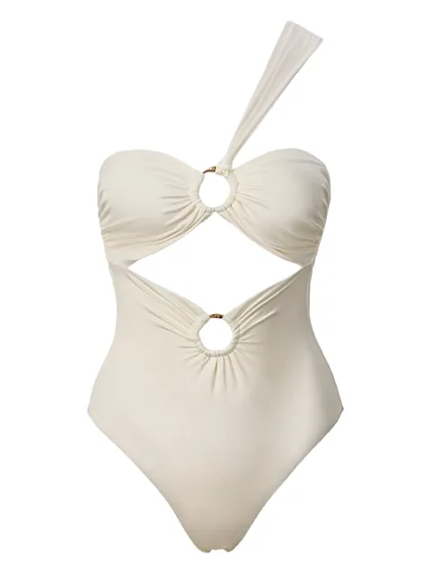 SOFIA ERHAN one-shoulder cut-out swimsuit White GAIAONEPIECE