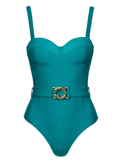 SOFIA ERHAN belted underwired swimsuit Blue OLIVIAONEPIECE