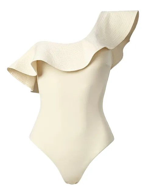 SOFIA ERHAN Grace ruffled one-shoulder swimsuit White GRACEONEPIECE