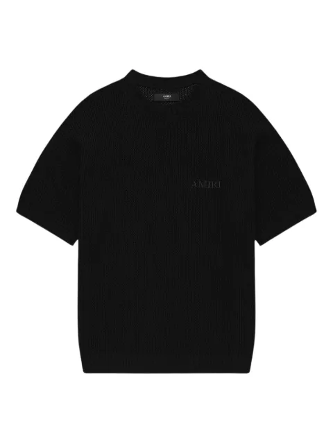 AMIRI crochet mesh T-shirt Black AMKNTE1052