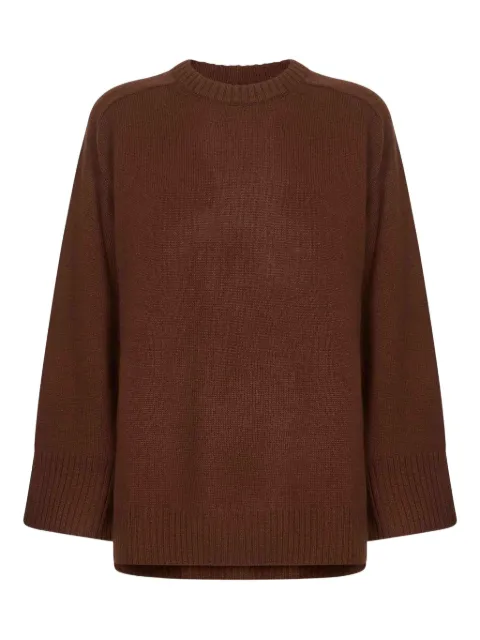 LouLou de Saison wide-cuff cashmere sweater Brown SAFILDSBROWN