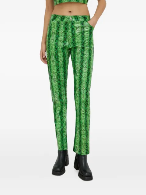 Résumé snakeskin-print trousers Green 17360961