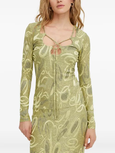 Résumé cut-out tie-detail top Green 19821085