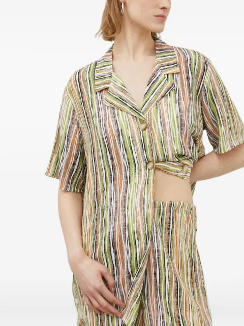 Résumé striped button-up shirt Green 16430918