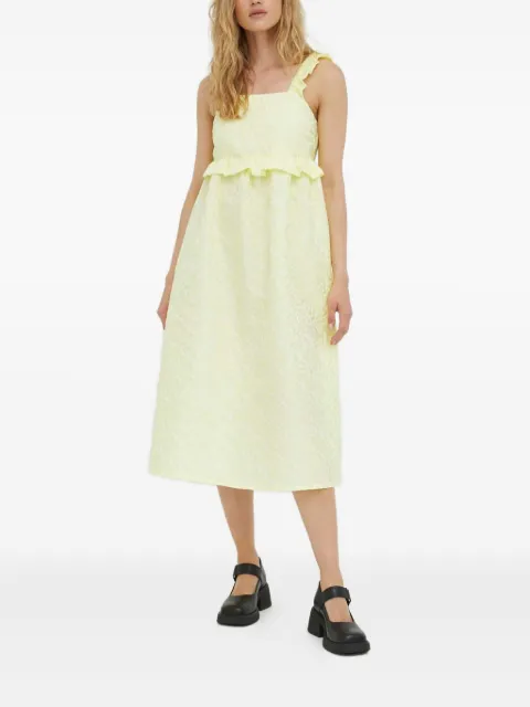 Résumé ruffled jacquard dress Yellow 18201025