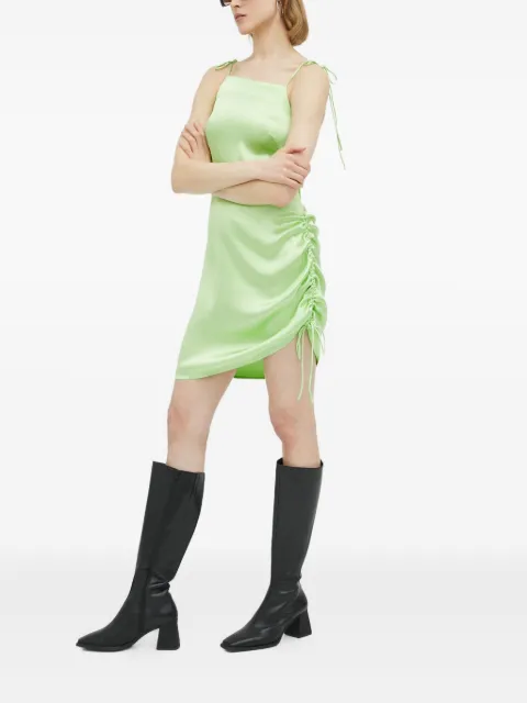 Résumé tie-strap gathered dress Green 16450920