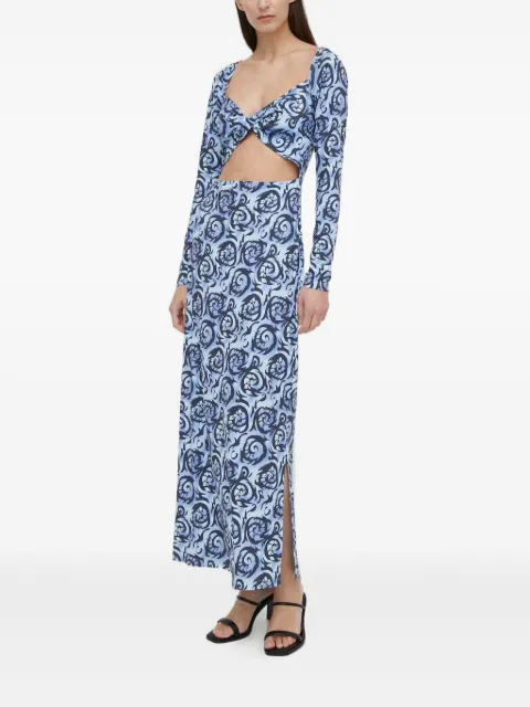 Résumé cut-out long-sleeved dress Blue 20511121