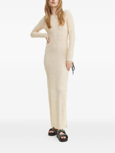 Résumé gathered open-back maxi dress Neutrals 20601124