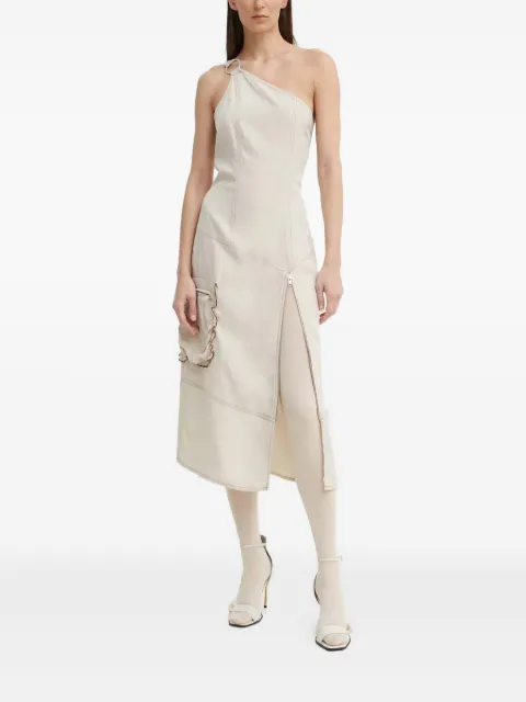 Résumé ring detail one-shoulder dress White 20781130