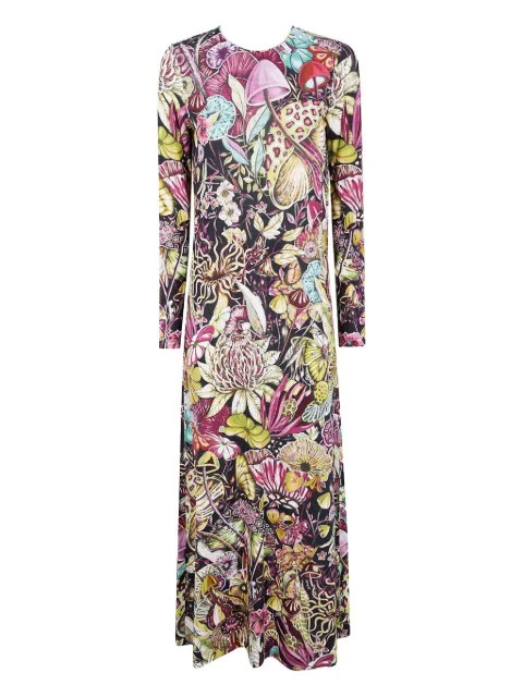 La DoubleJ floral-print maxi dress Black DRE0831JER027FNG01GR02