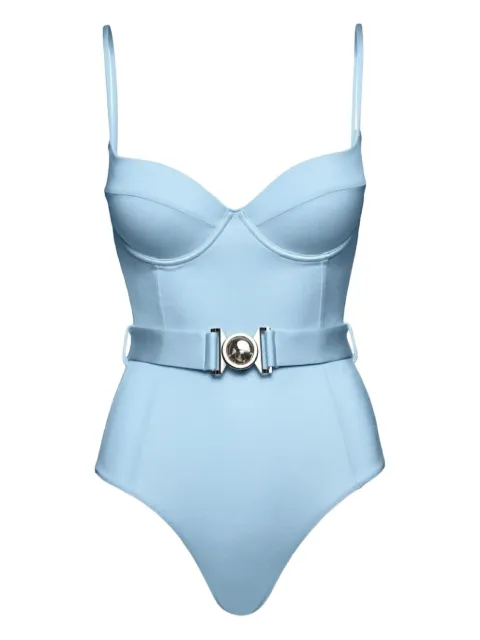 SOFIA ERHAN belted underwired swimsuit Blue ALMAONEPIECE