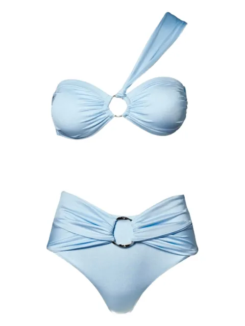 SOFIA ERHAN ring-detail one-shoulder bikini Blue HERASET
