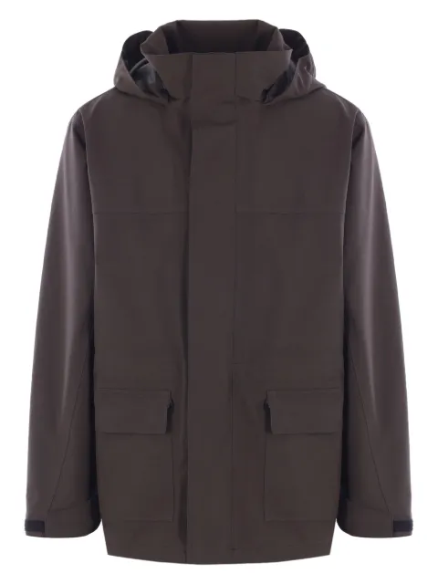GR10K high-collar flap-pocket parka Grey DGX31312AC0505