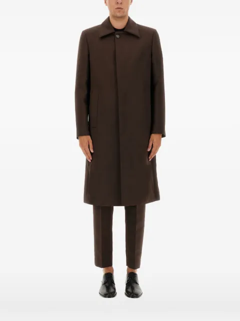 MM6 Maison Margiela pocket single-breasted coat Brown SH2AA0013M35612