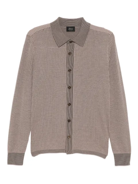 Brioni jacquard shirt Brown VMIV0LODK09
