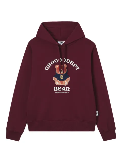 CHOCOOLATE embroidered-logo hoodie Red B1XSWW00539X