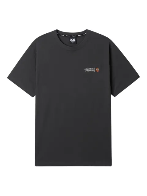 FINGERCROXX embroidered-logo T-shirt Grey FFXTEM01226X