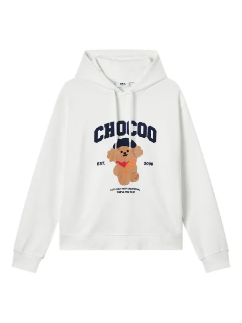 CHOCOOLATE bear-print hoodie Neutrals B1XSWW00542X