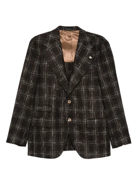 Gabriele Pasini checked long-sleeve jacket Brown 5255427492