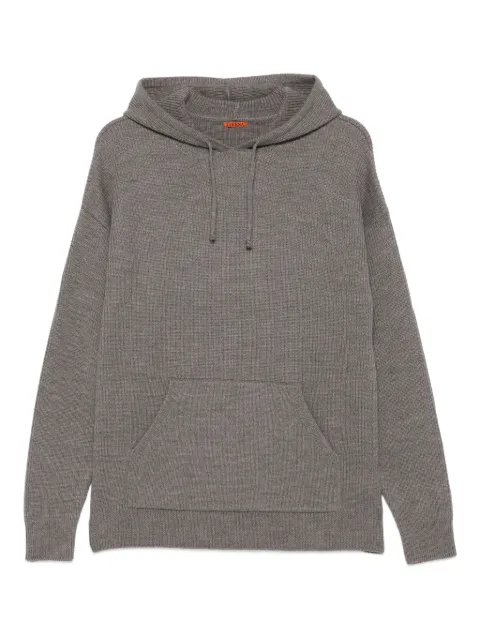 Barena wool long-sleeve hoodie Brown KNU52880305
