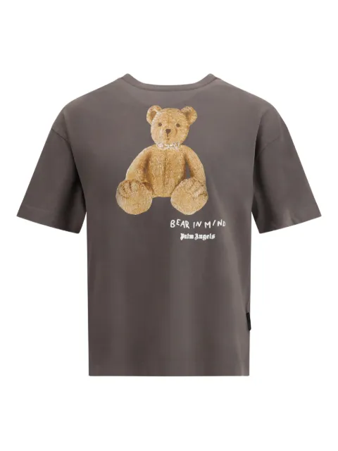 Palm Angels Bear in Mind cotton T-shirt Grey PMAA109F25JER00A