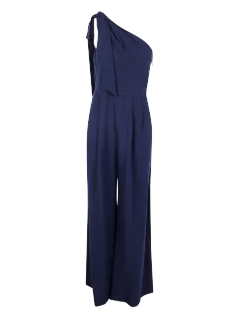 Lauren Ralph Lauren one-shoulder bow jumpsuit Blue 253979873