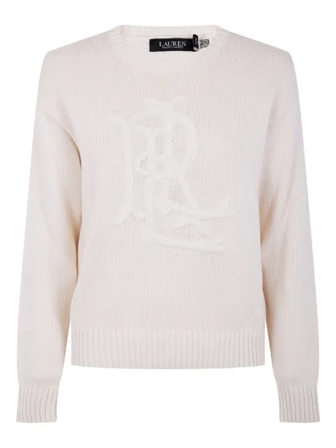 Lauren Ralph Lauren logo-embroidered cotton sweater White 200979653