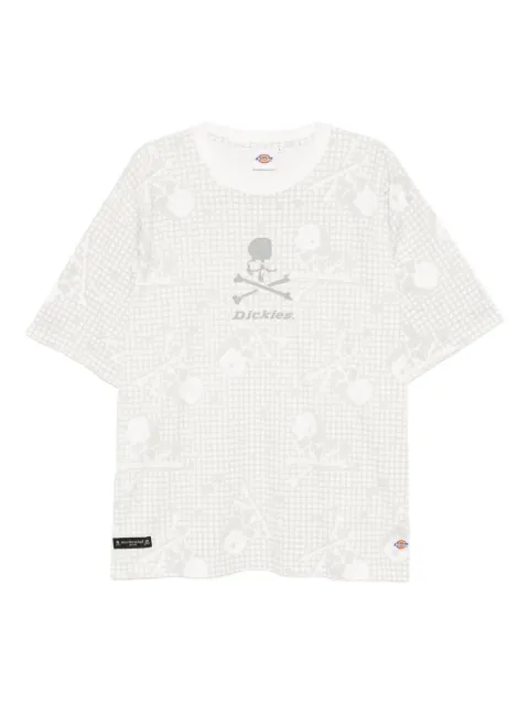 Mastermind Japan x Dickies logo-print T-shirt White MJ25C14TS215WHT