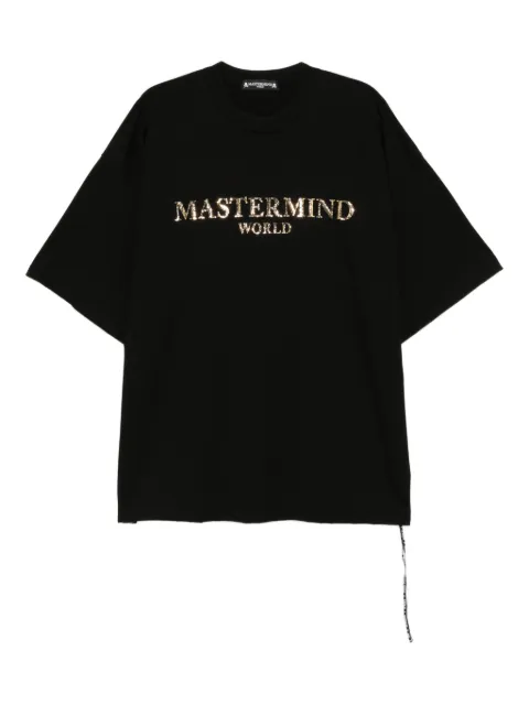 Mastermind World logo-print T-shirt Black MW25S15TS036012BLK