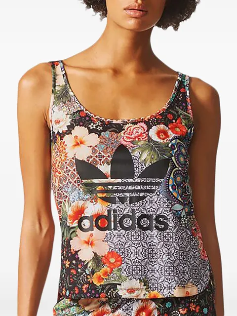 adidas Jardim Agharta floral-print tank top Black BR5124