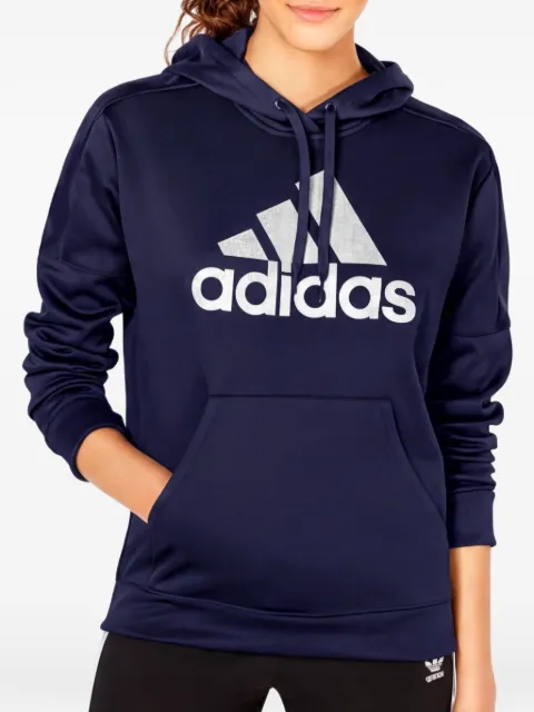 adidas logo-print hoodie Blue DX5114