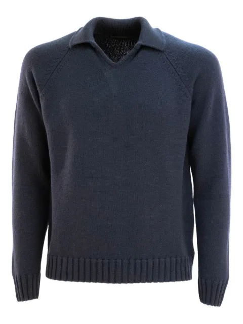Zanone V-neck sweater Blue 810302ZN286