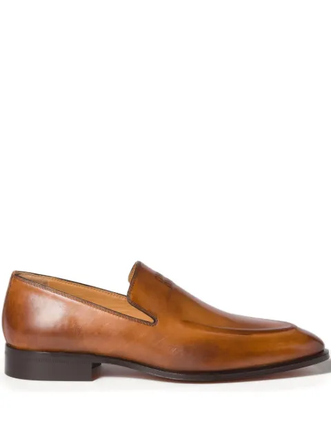 Miu Miu embossed-logo loafers Brown 5D545EFA020537