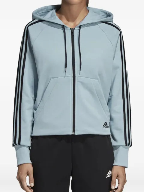 adidas Stadium 3-Stripes zip-up "Ash Grey" hoodie Blue DW9693