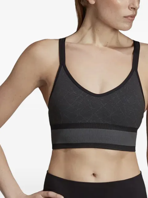 adidas All Me Wanderlust seamless long sports bra Grey DT7977