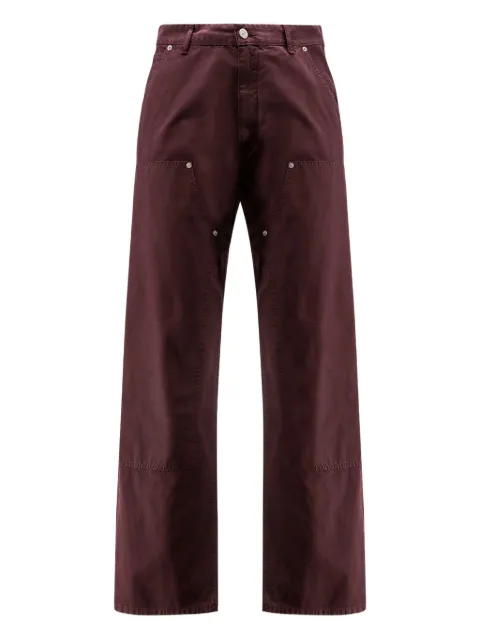MM6 Maison Margiela organic-cotton pocket trousers Red SH2LA0044S78548
