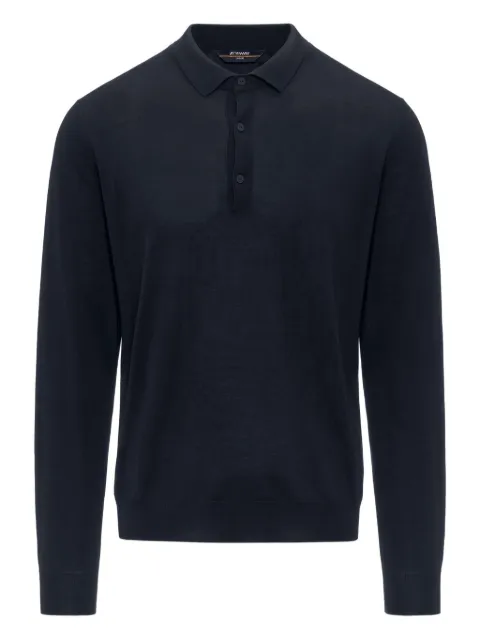 K-Way Rey button-fastening polo shirt Blue K2131UWREYK89