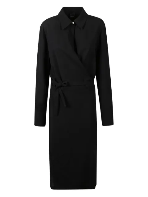 PINKO tie-waist shirt midi dress Black 105644A2QWZ99