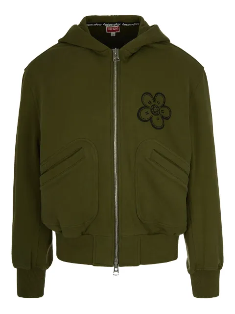 Kenzo x Futura 2000 flower-printed zip-up hoodie Green FF65HO5514MT