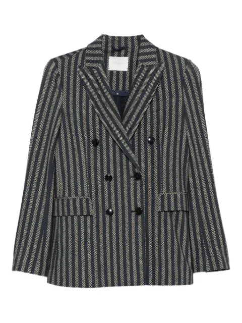 Circolo 1901 striped double-breasted blazer Blue FD3690