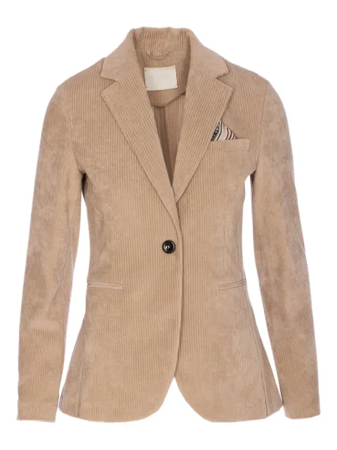 Circolo 1901 corduroy V-neck blazer Neutrals FD36351128