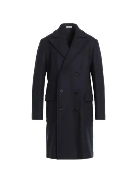 Boglioli double-breasted belted wool coat Blue C6401PFB47100790
