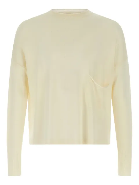 Ma'ry'ya pocket round-neck sweater Neutrals YRK064D1
