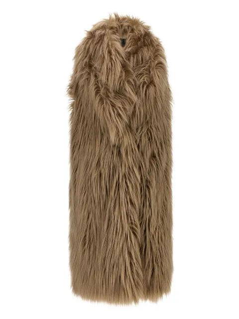 B&B COUTURE long-haired sleeveless vest Neutrals ICEGILETGLACE